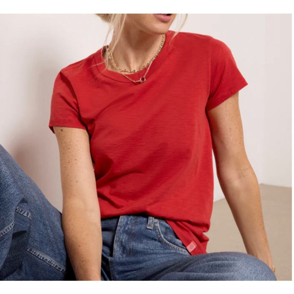 Rag & Bone Crewneck The Sub Tee Short Sleeve Rust… - image 1